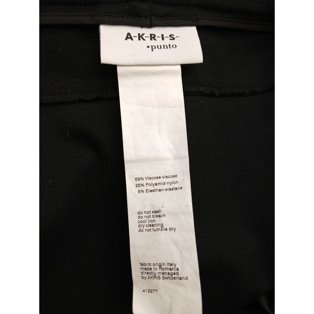 Akris Punto Circle Cut Out Straight Leg Trouser Ankle Pants Size 10 Black - Picture 7 of 11